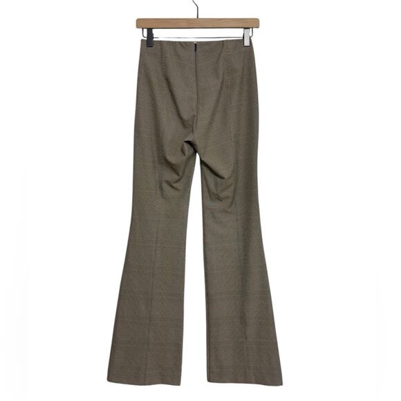 Rag & Bone Simone Plaid Jacquard Flare Pants in Beige Plaid - Size 2 - Picture 3 of 6